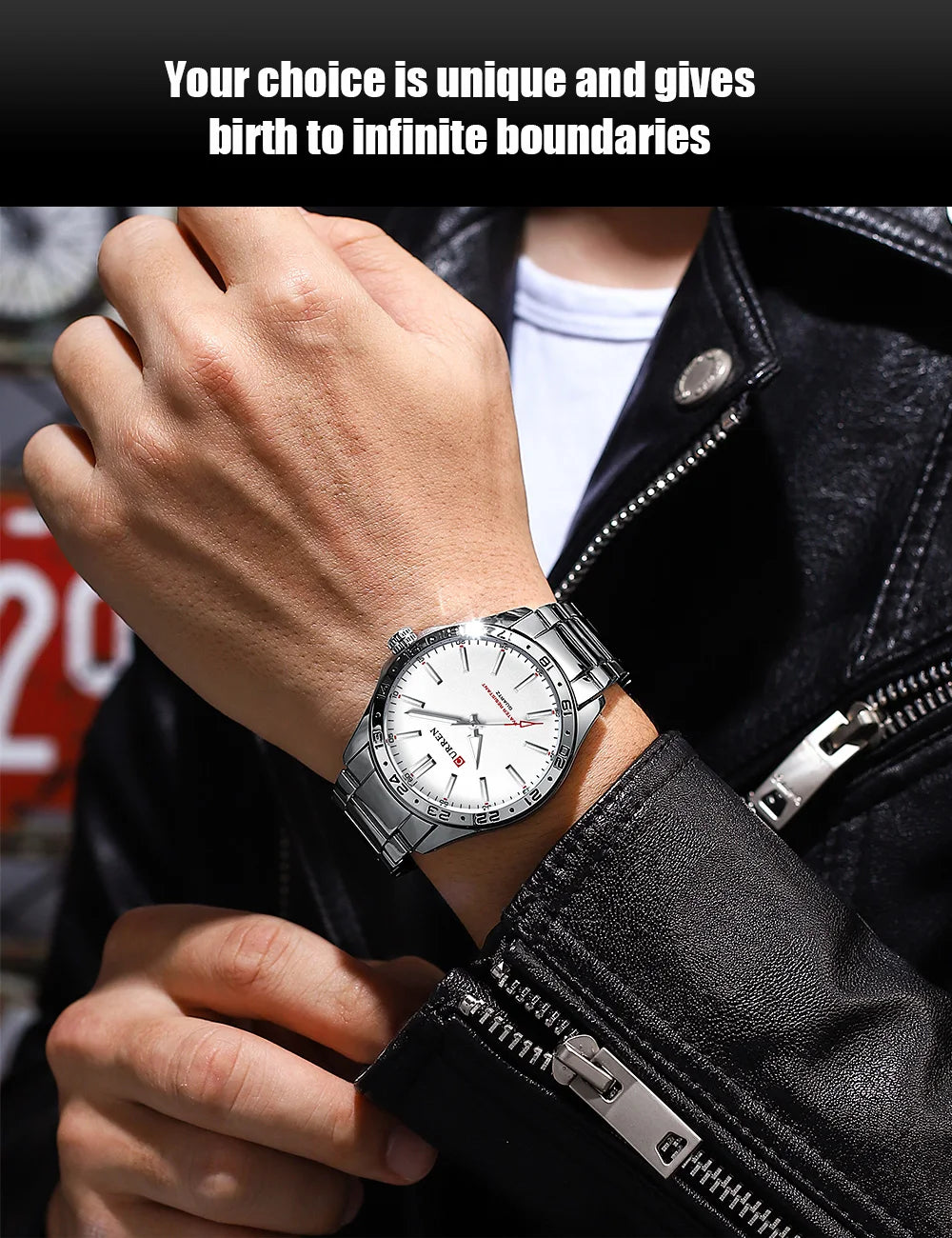 CURREN 8452 Brand Quartz Watches for Men Elegant Simple Luminous Dial Waterproof Stainless Steel Strap Business Men's Wristwatch