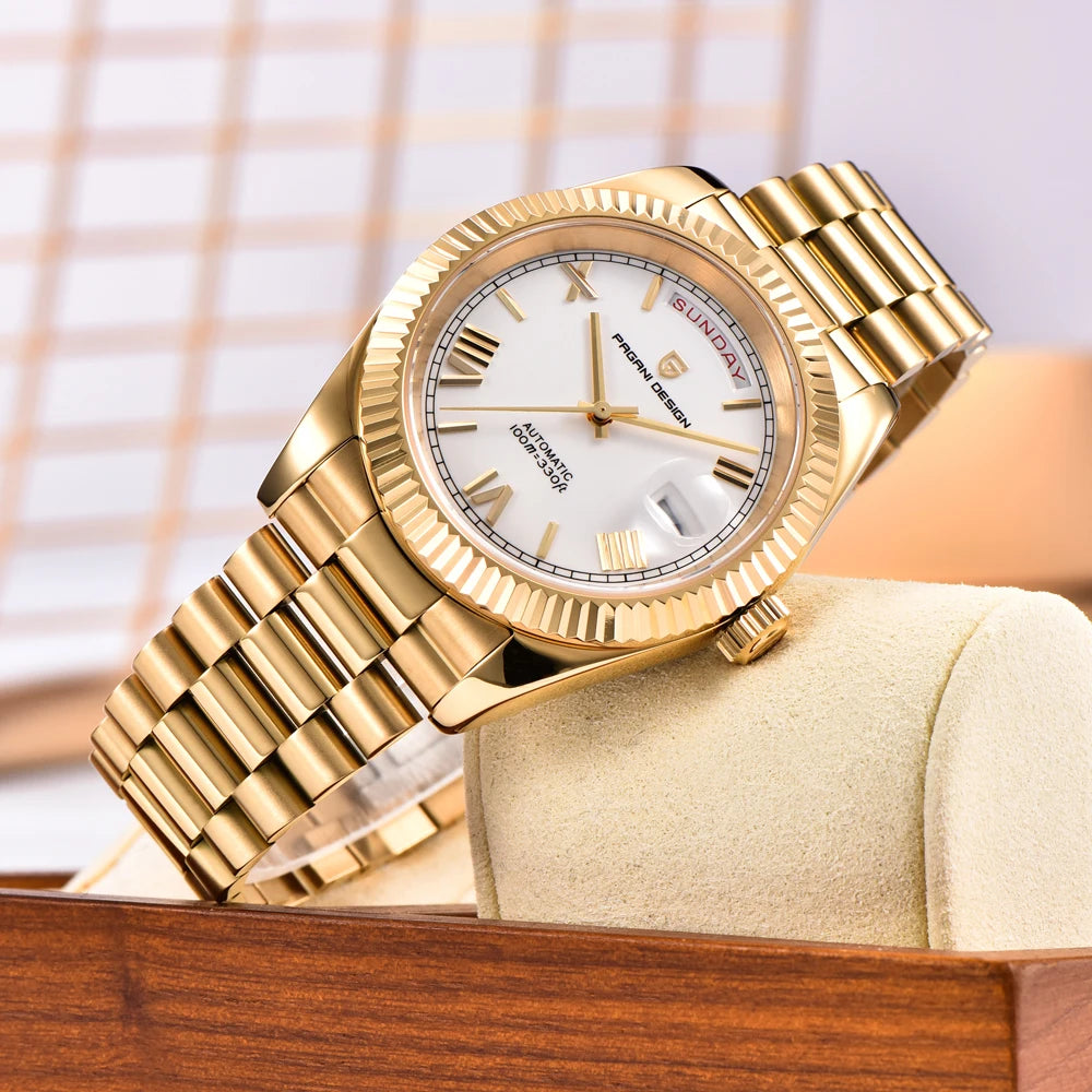 PAGANI DESIGN DD40 Gold Men's Watches Luxury Automatic Watch Fo Men Mechanical Wristwatch AR Sapphire Sports Date Man Gift Clock