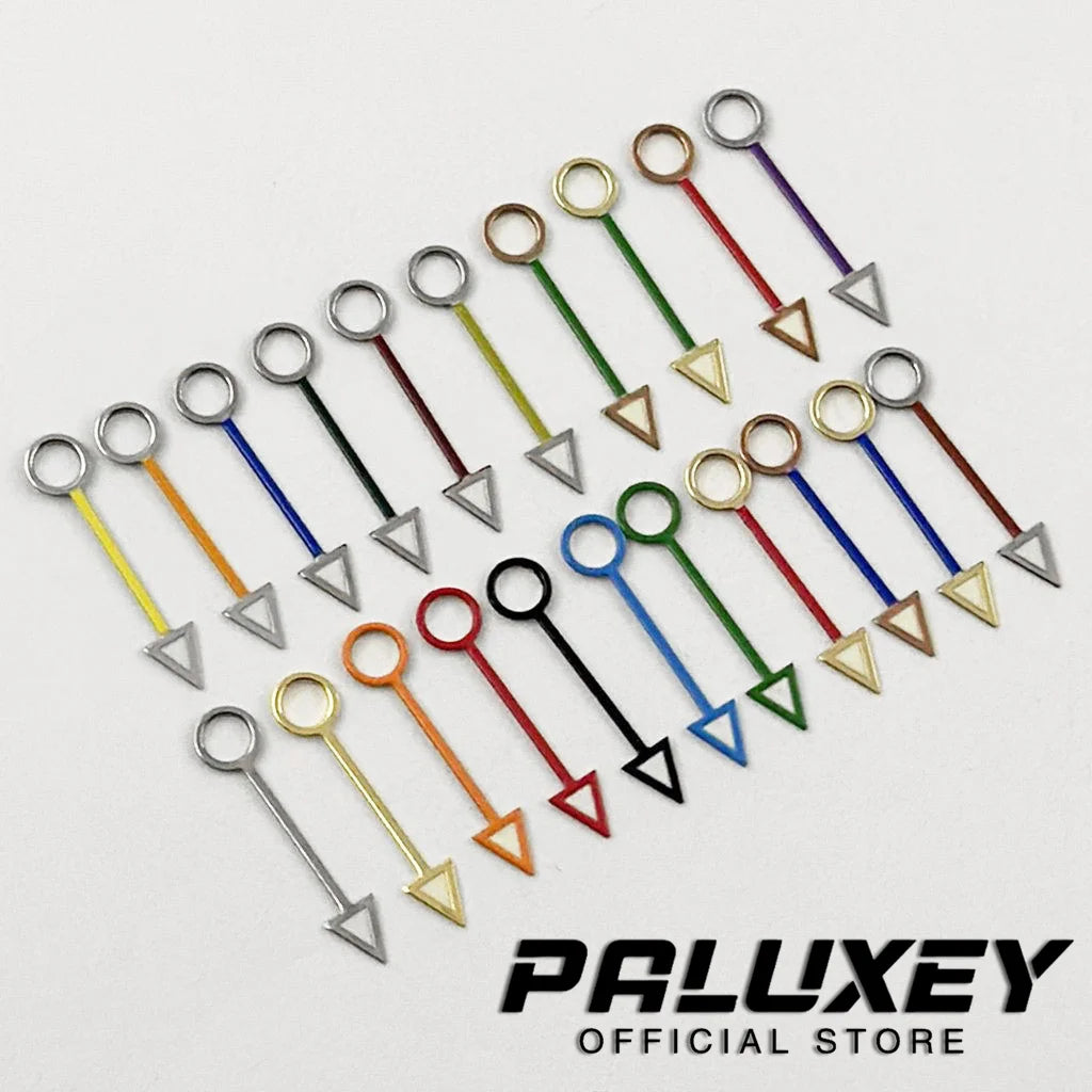 Silver Gold Black Orange Blue Red GMT NH34 NH35 12.5MM GMT Watch Hands Green Luminous Fit NH34A 4R34 Movement Replacement Parts