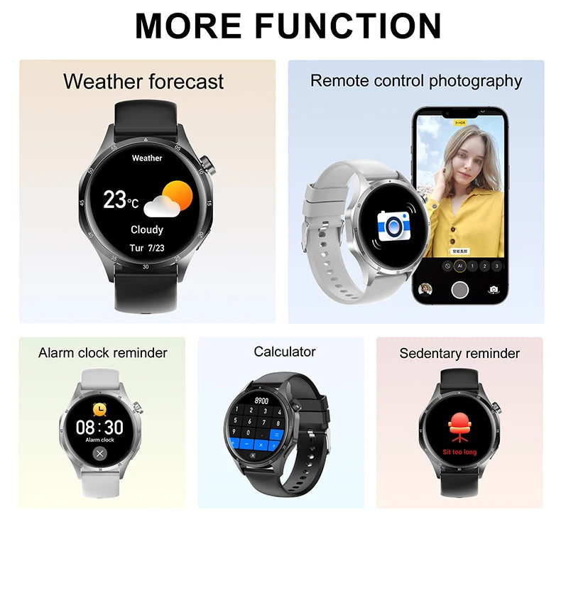 2025 New Men GPS Smart Watch 360 * 360 AMOLED Screen Bluetooth Call NFC Heart Rate Monitoring IP68 Waterproof SmartWatch for Men
