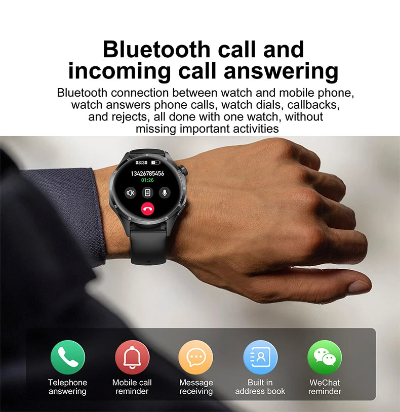2025 New Men GPS Smart Watch 360 * 360 AMOLED Screen Bluetooth Call NFC Heart Rate Monitoring IP68 Waterproof SmartWatch for Men