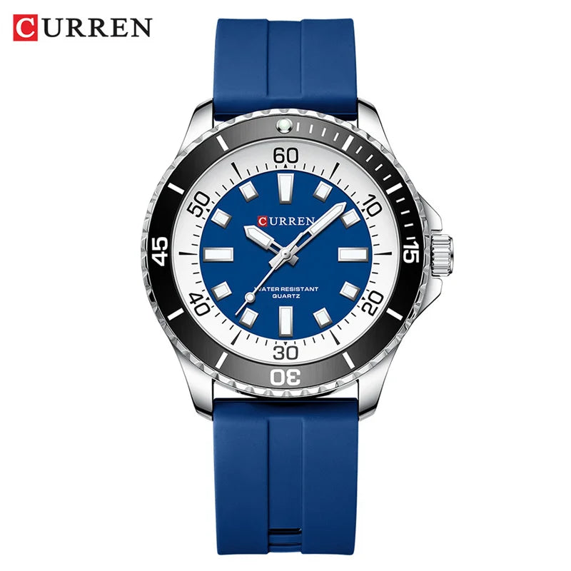 Curren 8448 Male reloj hombre lujo alta gama quartz Wristwatch Sport Waterproof Simple Men's Watch Luminous часы мужские