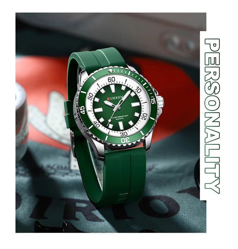 Curren 8448 Male reloj hombre lujo alta gama quartz Wristwatch Sport Waterproof Simple Men's Watch Luminous часы мужские