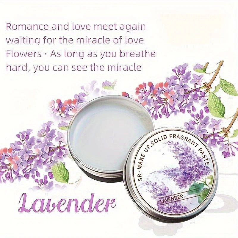 Women's Portable Solid Perfume Balm 15g,Rose, Peony,for Lotus,Lavender Scents-Fresh floral Lasting Fragrance for Dating & Daily