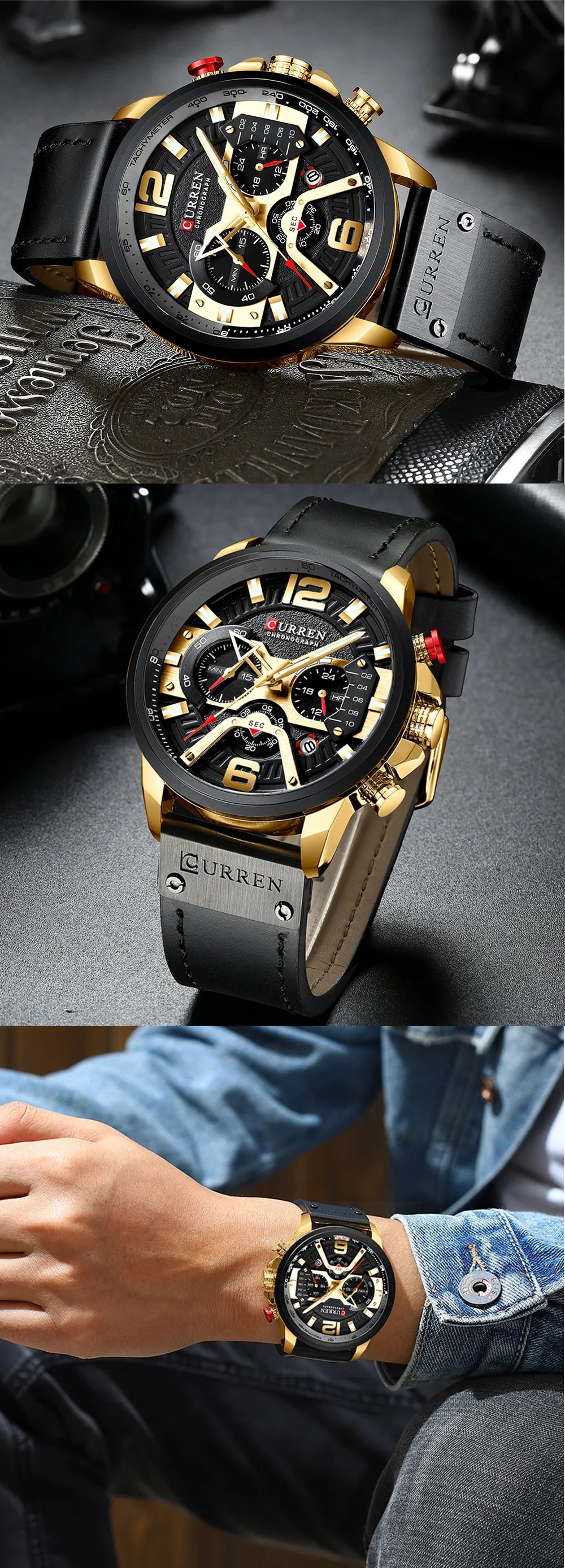 Relogio Masculino new Mens Watches Top Brand Luxury Men Military Sport Wristwatch Leather Quartz Watch erkek saat Curren 8329