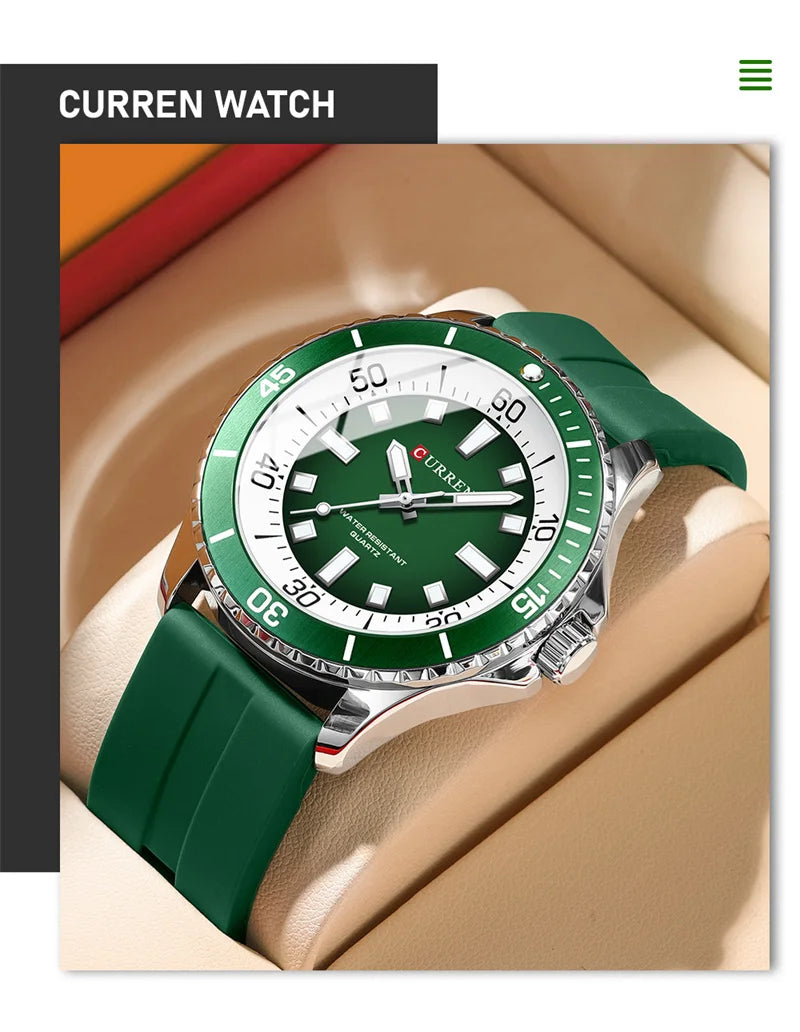 Curren 8448 Male reloj hombre lujo alta gama quartz Wristwatch Sport Waterproof Simple Men's Watch Luminous часы мужские