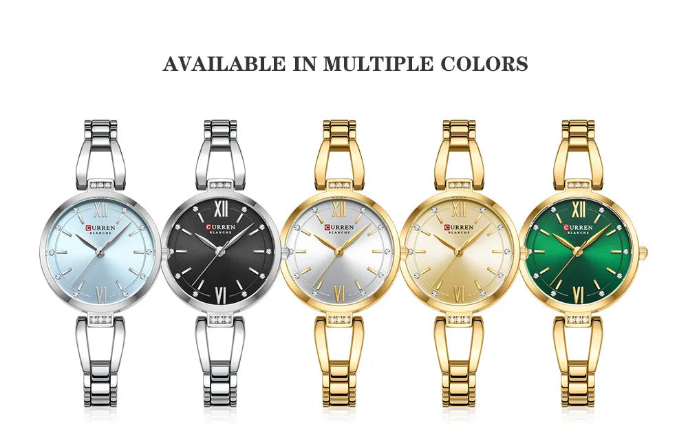 CURREN 9092 Elegant Ladies Quartz Watch Classic Fashion Women Clock Waterproof Stainless Steel Business Casual Women's Watches