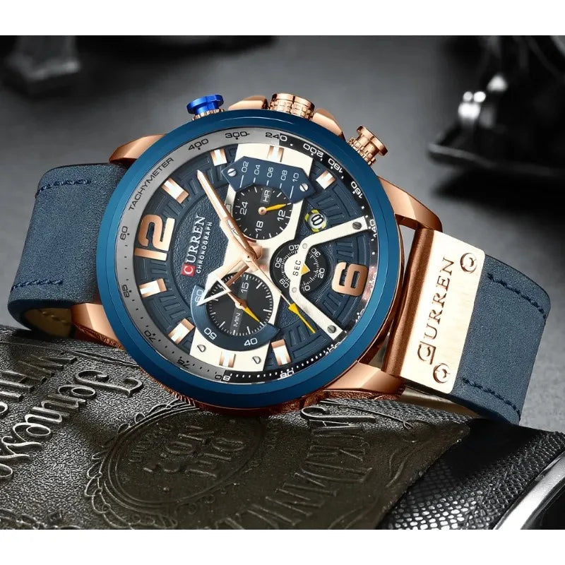 Relogio Masculino new Mens Watches Top Brand Luxury Men Military Sport Wristwatch Leather Quartz Watch erkek saat Curren 8329