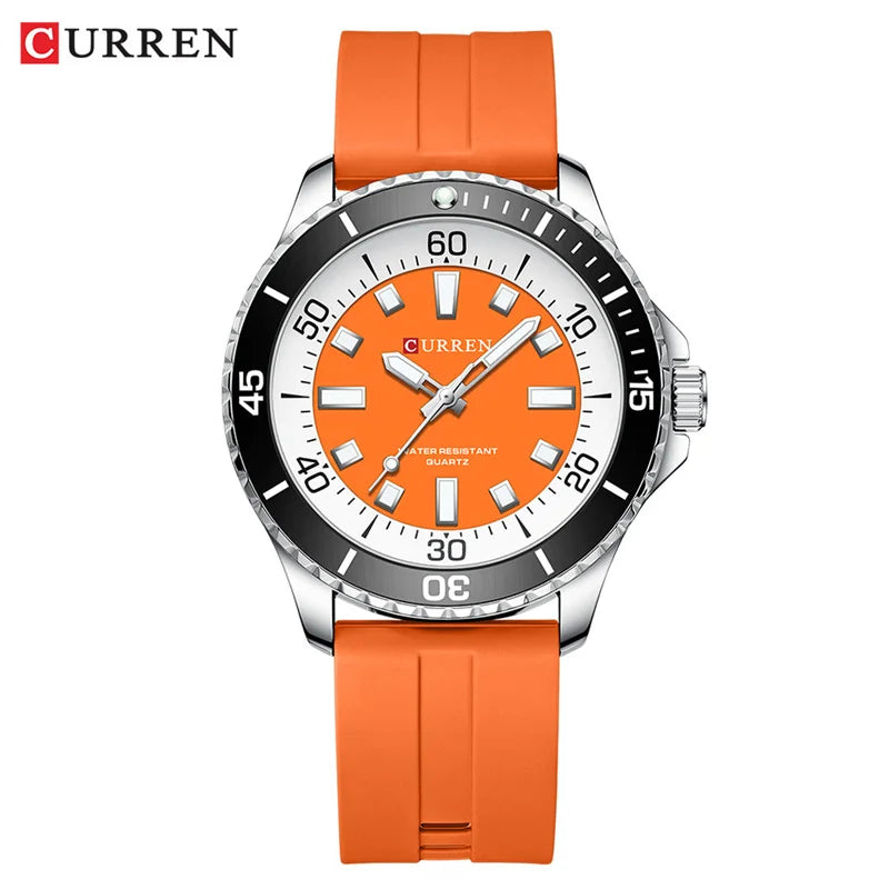 Curren 8448 Male reloj hombre lujo alta gama quartz Wristwatch Sport Waterproof Simple Men's Watch Luminous часы мужские