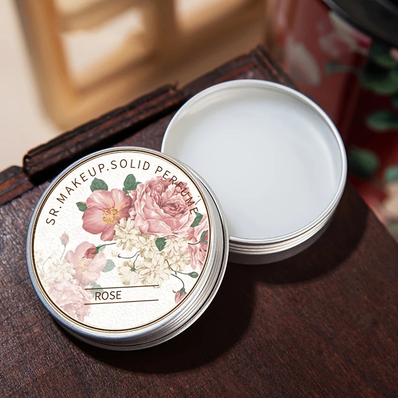 Women's Portable Solid Perfume Balm 15g,Rose, Peony,for Lotus,Lavender Scents-Fresh floral Lasting Fragrance for Dating & Daily