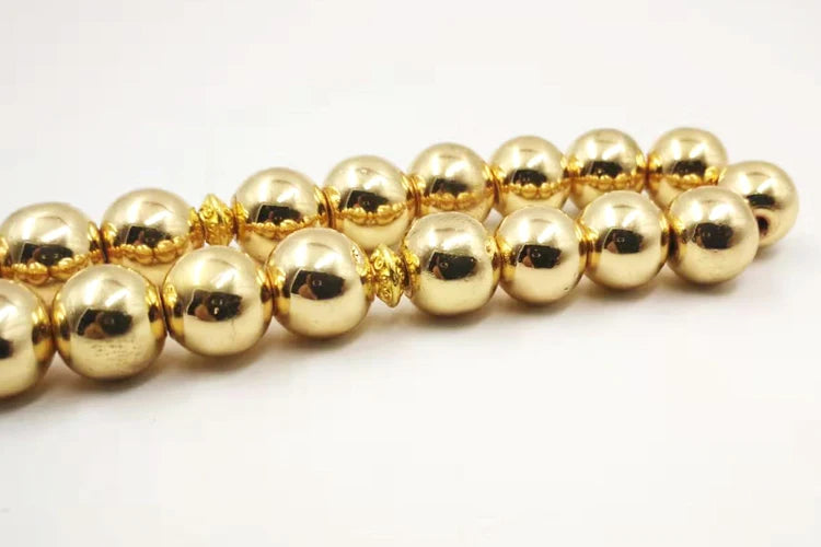 Natural Hematite Golden Tasbih tassel Gold prayer beads 33 66 99beads eyes tassels Rosary